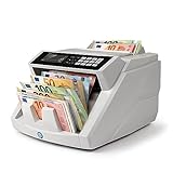 Safescan 2465-S Geldzählmaschine, Wertzählung für gemischte EUR-Banknoten - Banknotenzähler mit 7-facher Echtheitsprüfung - zählt sortierte Banknoten aller Währungen