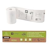 Exacompta SumUp 40762E 20er Pack Thermorollen für SumUp 3G+ und SumUp Solo Geräte, 1-lagig, Breite: 57mm, Länge 9m, ohne Kern, Kernlose Kassenrolle 55g/m² Bonrolle für SumUp Drucker extra-weiß