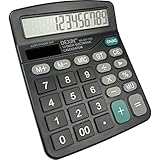 Newaner Taschenrechner, Tischrechner mit 12-Stelligem Großem LCD-Display, Mini Taschenrechner Standard Funktion für Büro, Zuhause und Schule, Tischtaschenrechner mit Großem Tasten, Schwarz