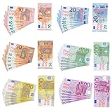 150 Blätter Spielgeld-Fake Geld,Spielgeld Scheine,Spiel Geld, Movie Money,10/20/50/100/200/500€ Prop Money für Lern und Spielzwecke