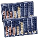 PEARL Münzzählbrett: 2er-Set Euro-Münzbretter für alle und Cent-Münzen (Münzsortierer, , Geldzählmaschine), Blau
